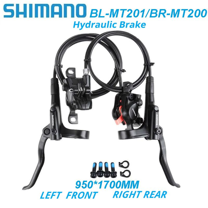 Тормоз гидравлический SHIMANO BL-MT201 BR-MT200 дисковый комплект передний, (перед 950мм х зад 1700мм) #1