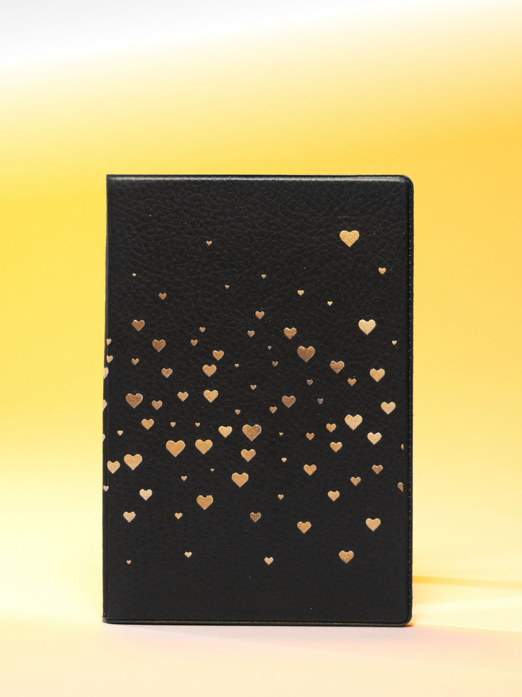 Обложка на паспорт с принтом сердца золотые - купить с доставкой по ...