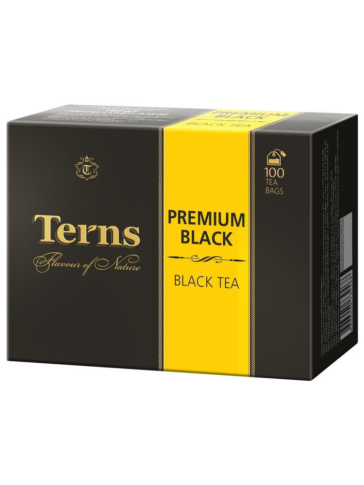 Terns "Premium Black" чай черный пакетированный, 100 пакетов #1