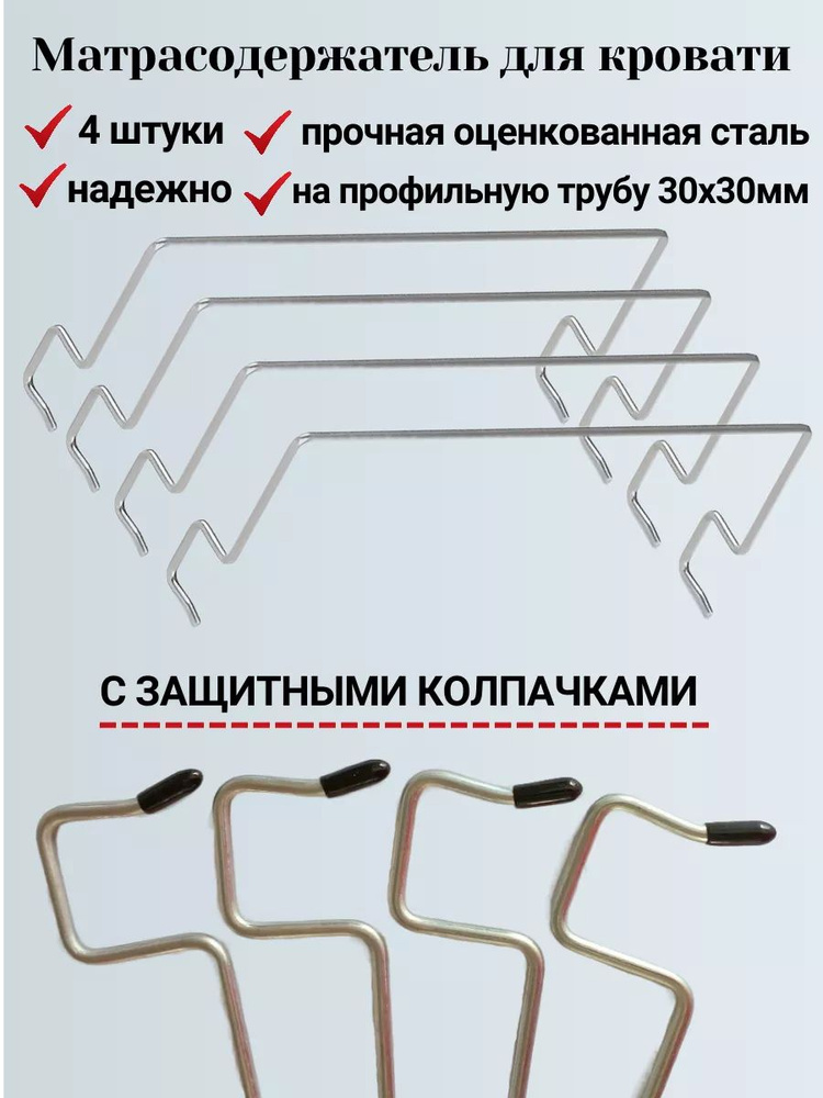 Матрасодержатель на профиль 30Х30 с защитным колпачком #1