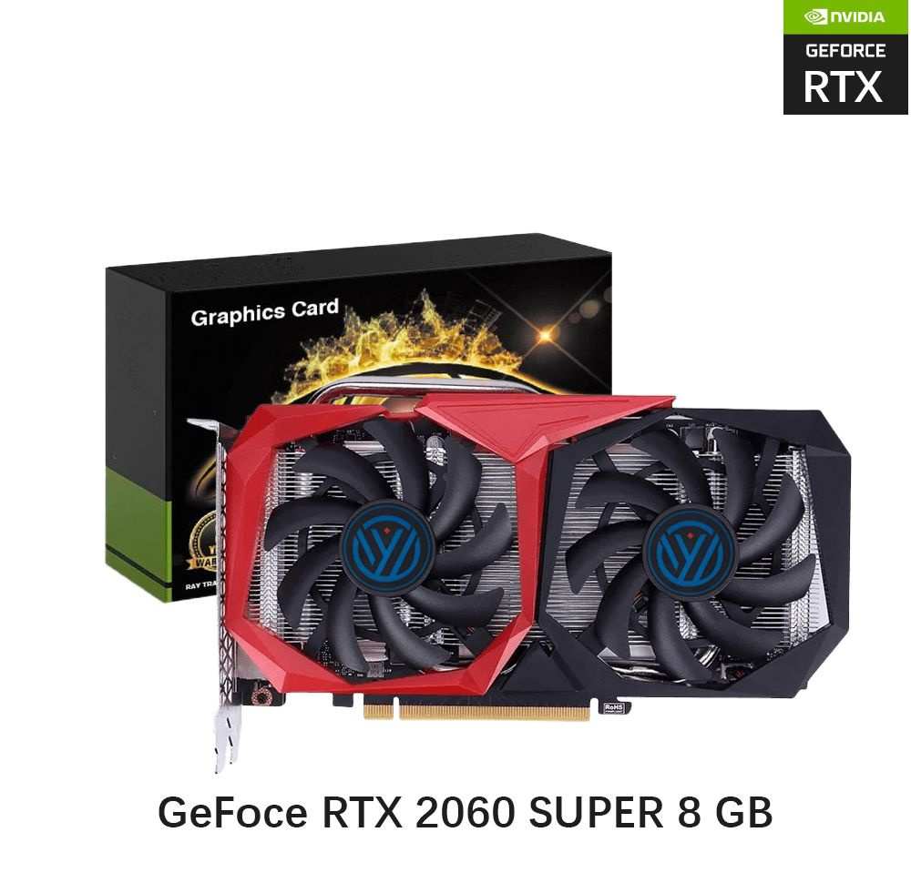 Видеокарта GeForce RTX 2060 SUPER, 8 ГБ PCI Express 3.0/2.0 x16