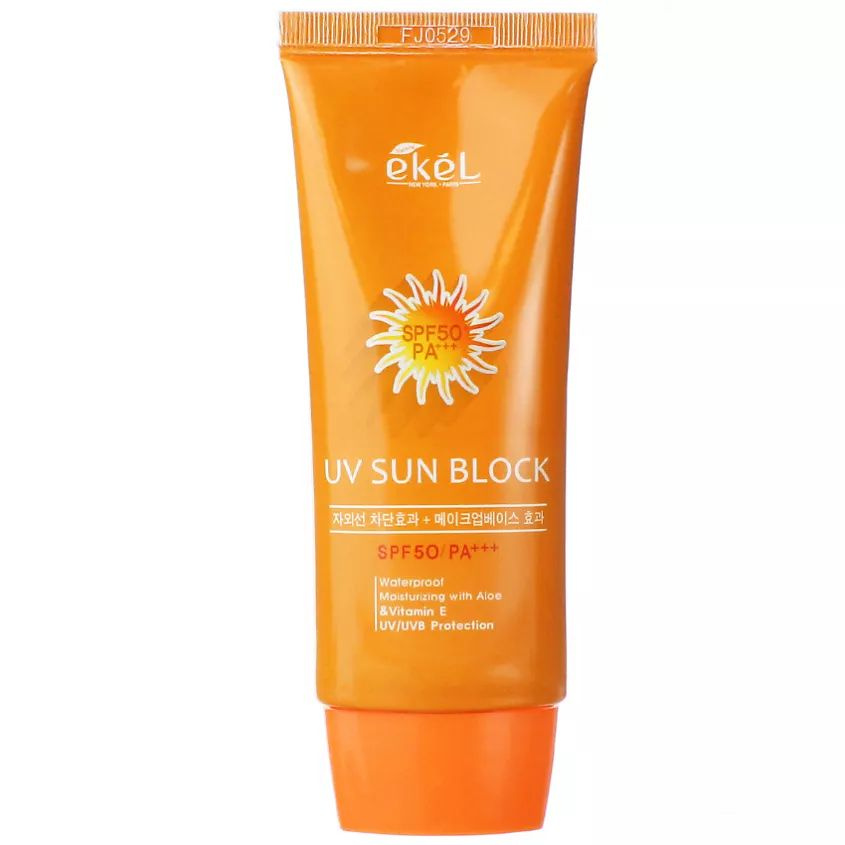 EKEL Крем солнцезащитный с Алоэ и витамином Е SPF50 PA+++ Sun Block Waterproof 70 мл  #1