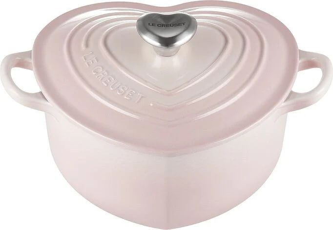 Кастрюля с крышкой Le Creuset , форма сердца, 20 см / 1,9 л, цвета коралловой розы (LEC00184)  #1