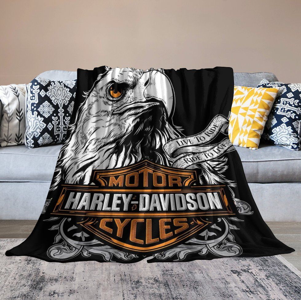 Harley-Davidson Плед , Велсофт, 200х150 см #1