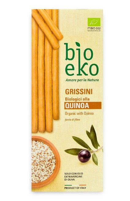 Гриссини с киноа БИО, EKO BIO, 125 г, Италия #1