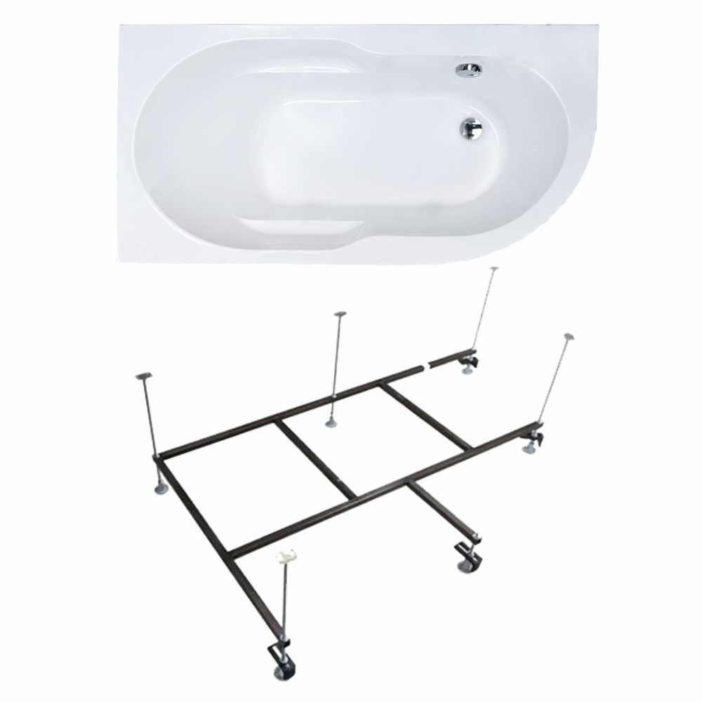 Акриловая ванна Royal Bath AZUR 150X80X60 с каркасом #1