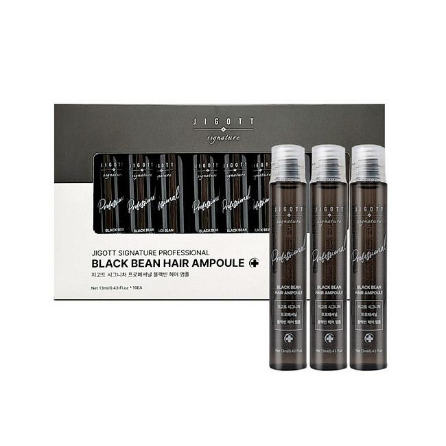 Jigott Сыворотка для волос Signature Professional Black Bean Hair Ampoule, с экстрактом чёрной фасоли, #1