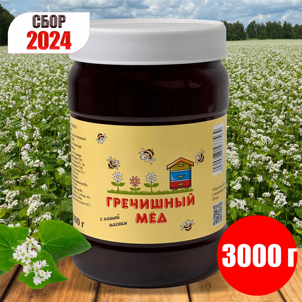 Мед натуральный Гречишный 3 кг сбор 2024 года - купить с доставкой по ...