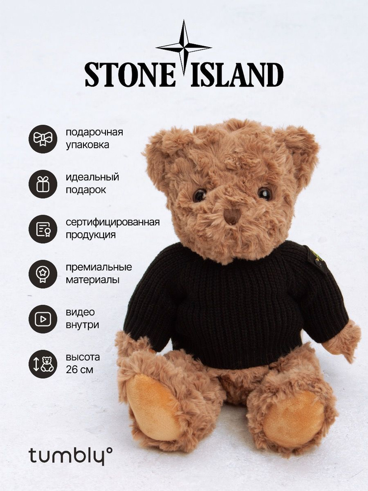 Мишка тедди в кофте Stone Island #1