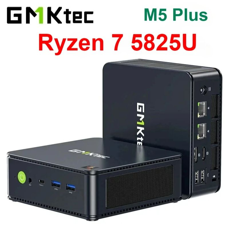 GMKtec Мини-ПК Nucbox M5 Plus 8C/16T,USB3.2*2+HDMI+DP+USB C WiFi 6E, BT 5.2 (AMD Ryzen 7 5825U, RAM 32 #1