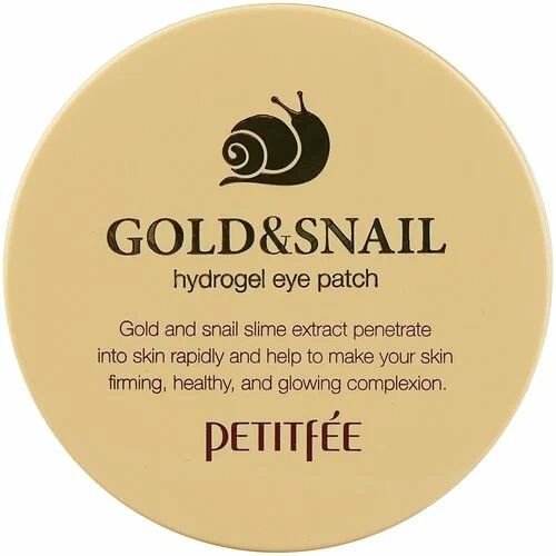 Petitfee Гидрогелевые патчи с золотом и секретом улитки Gold & Snail Eye Patch  #1