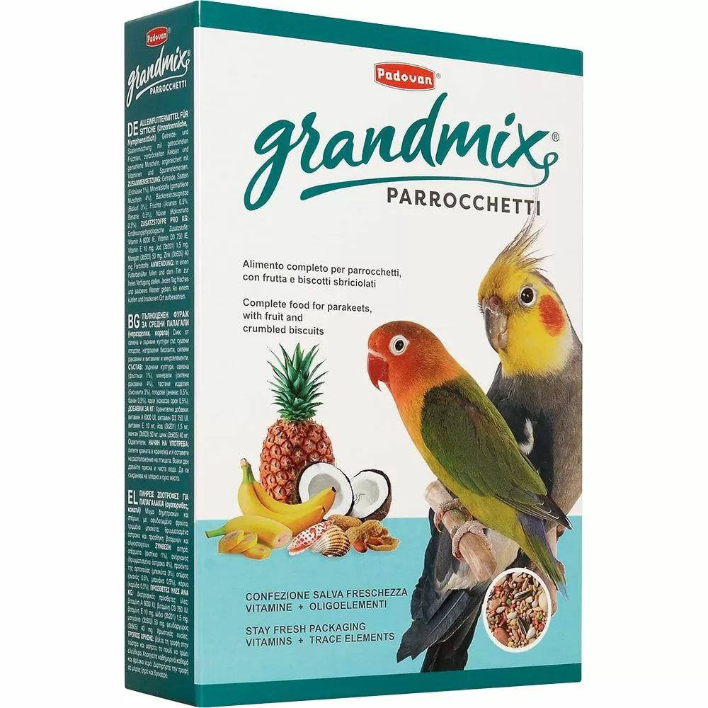 Корм для средних попугаев PADOVAN Grandmix Parrocchetti 850 г купить на ...