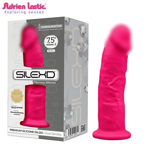 Adrien Lastic Фаллоимитатор на присоске SileXD Model 2 - 7.5", розовый (19 см х 4.8 см)  #1