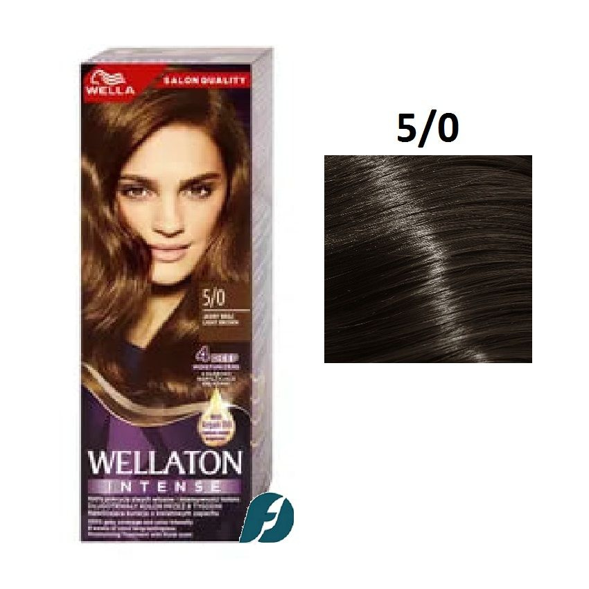 Wella WELLATON 5/0 Cтойкая крем-краска для волос - Темный дуб, 110 мл  #1