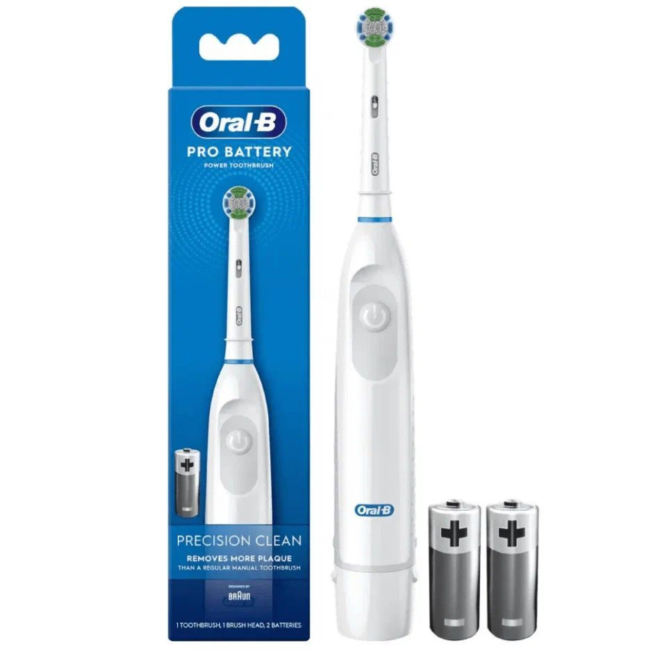 Oral-B Электрическая зубная щетка Precision Clean Pro Battery New, белый  #1