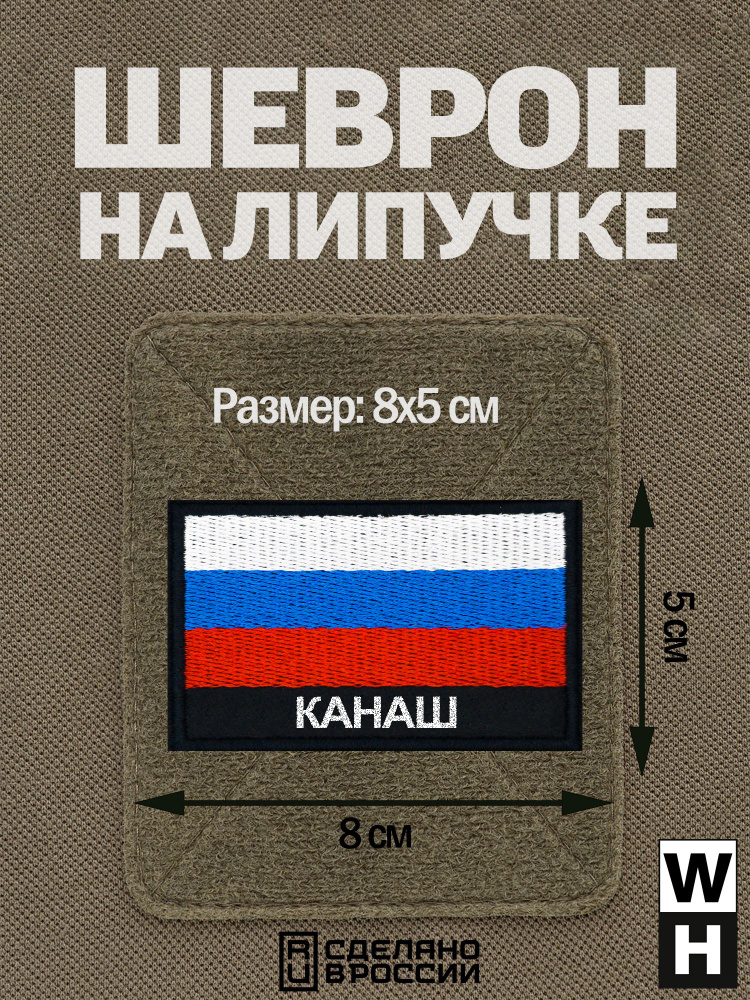 Шеврон Канаш на липучке флаг России #1