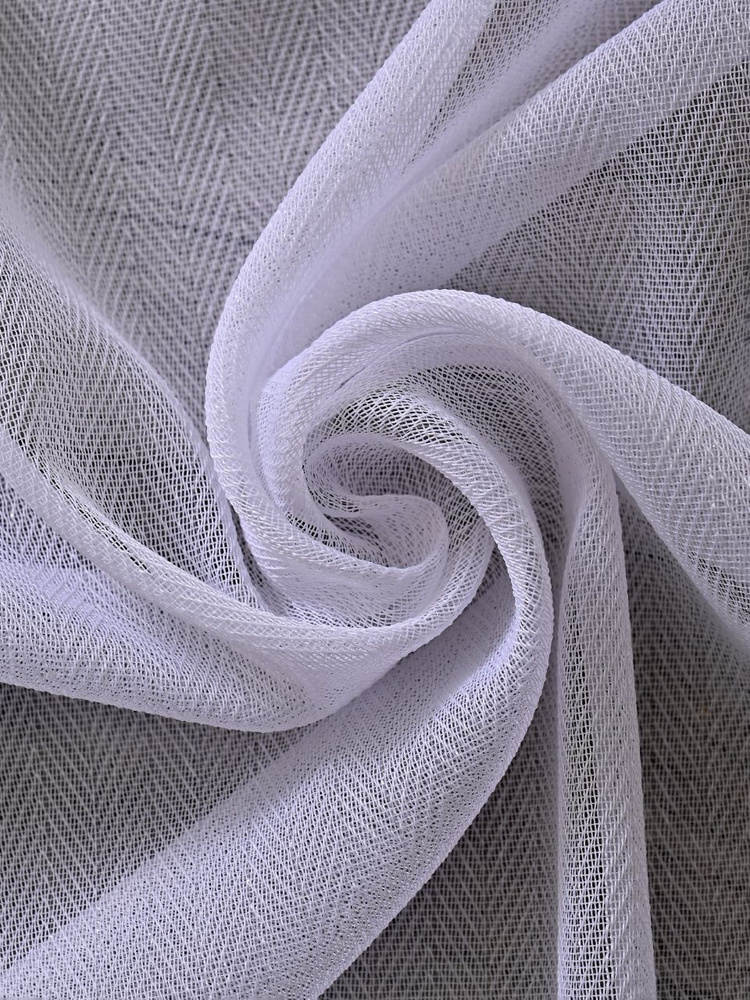  Тюль  1000x230 см крепление Лента, белый #1