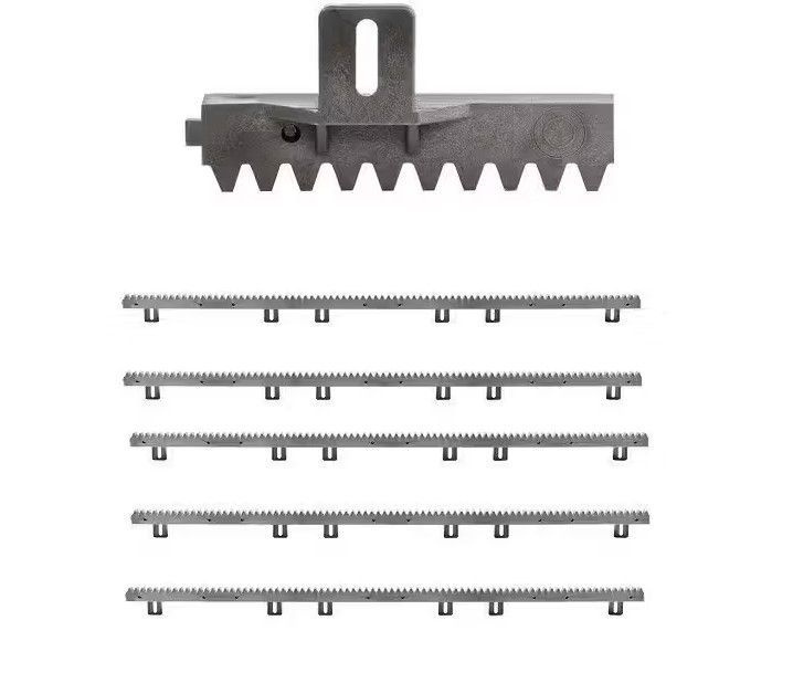 Усиленная нейлоновая зубчатая рейка (5шт) с металлическим сердечником для откатных ворот, 6 верхних креплений. #1