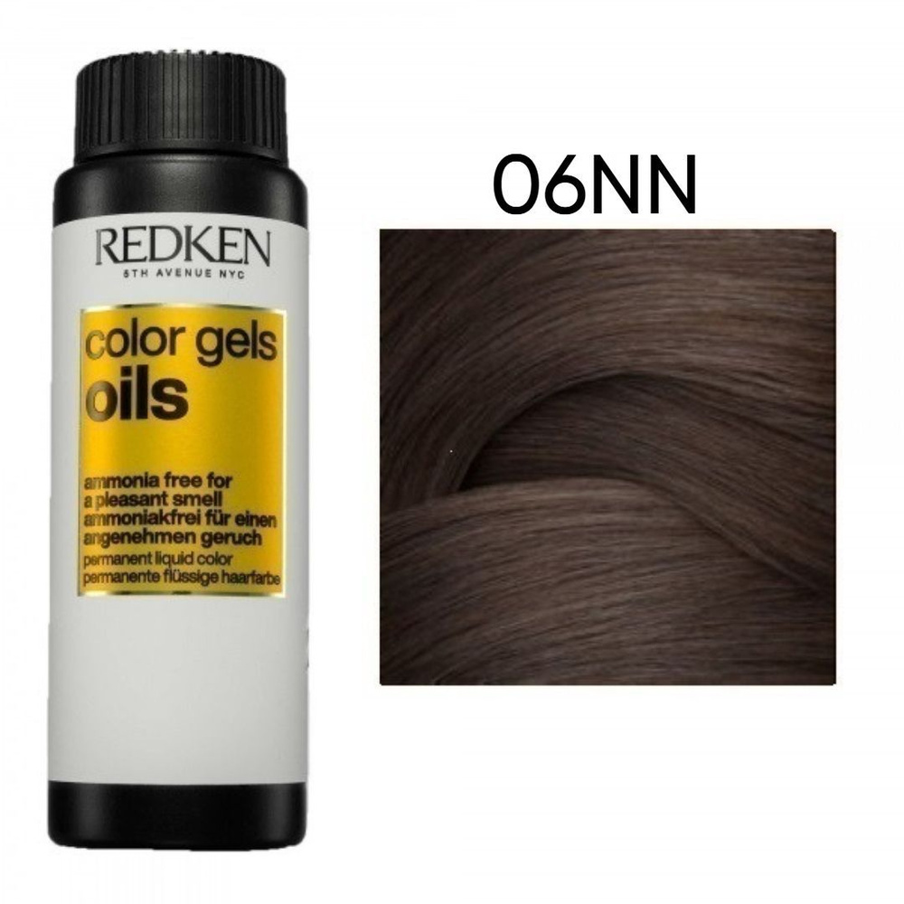 Redken Color Gels Oils - Жидкая стойкая краска для волос без аммиака 06NN 60 мл  #1