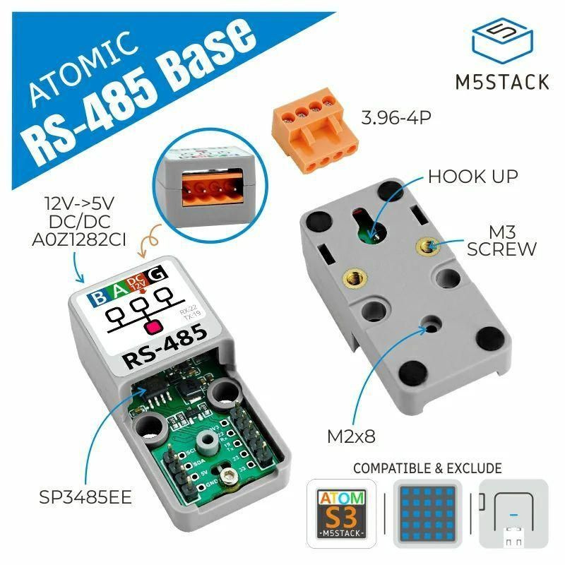 M5Stack/ ATOMIC TTL-RS485 базовый преобразователь уровня постоянного тока в понижающий-1  #1