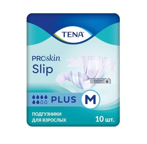 Подгузники для взрослых Tena Slip Plus Medium, объем талии 70-120 см, 10 шт. #1
