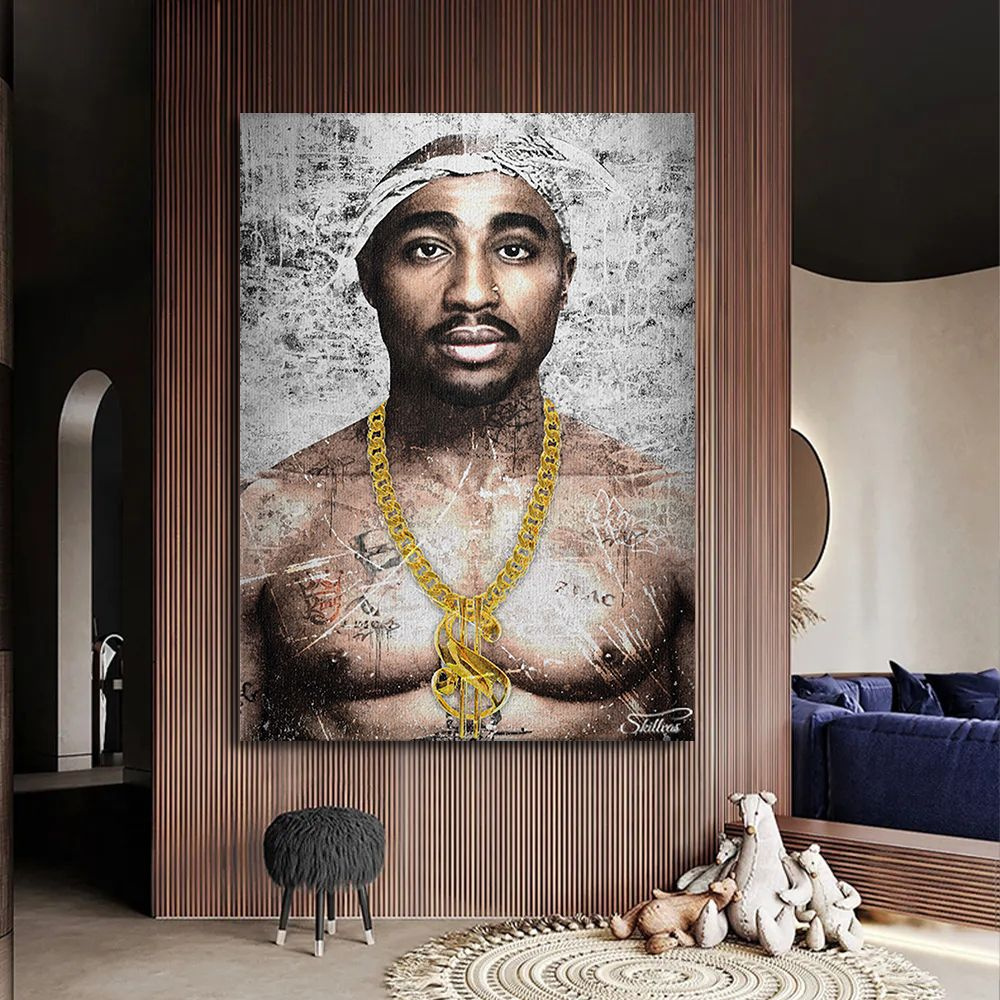 2pac / Тупак Шакур, 20х30 см. Картина в интерьер / на стену, постер на холсте, HIP HOP  #1