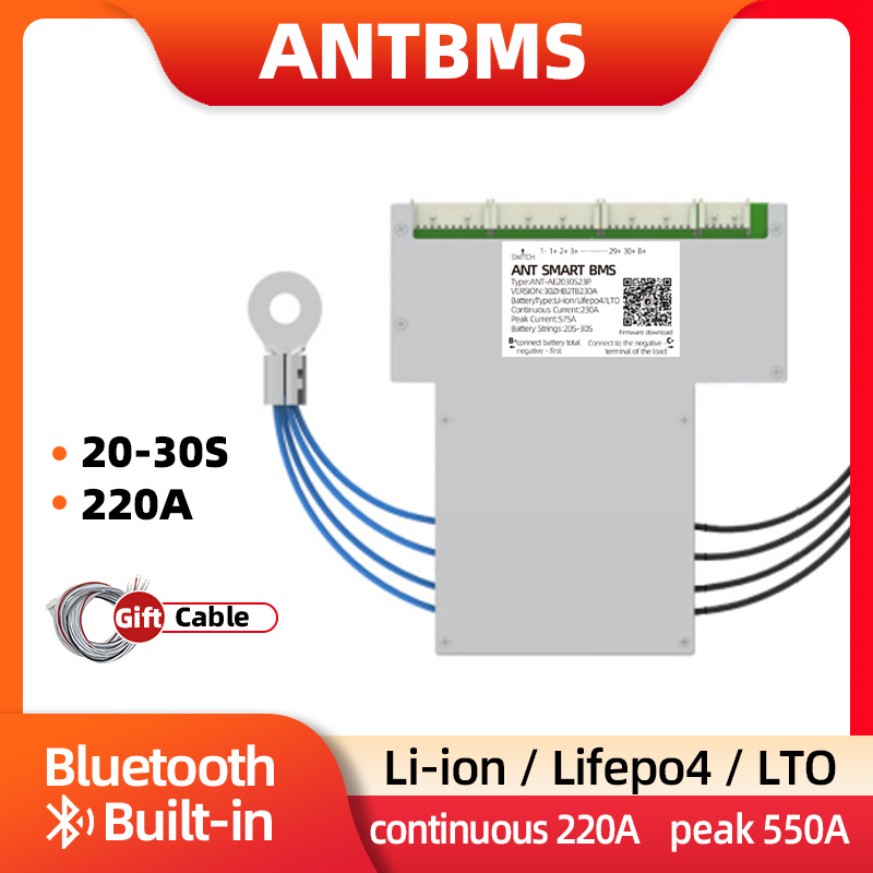 ANT BMS 20s to 30s smart balance BMS 220A непрерывный пик 550A для li-ion lifepo4 lto 60v 72V 84V 96V #1