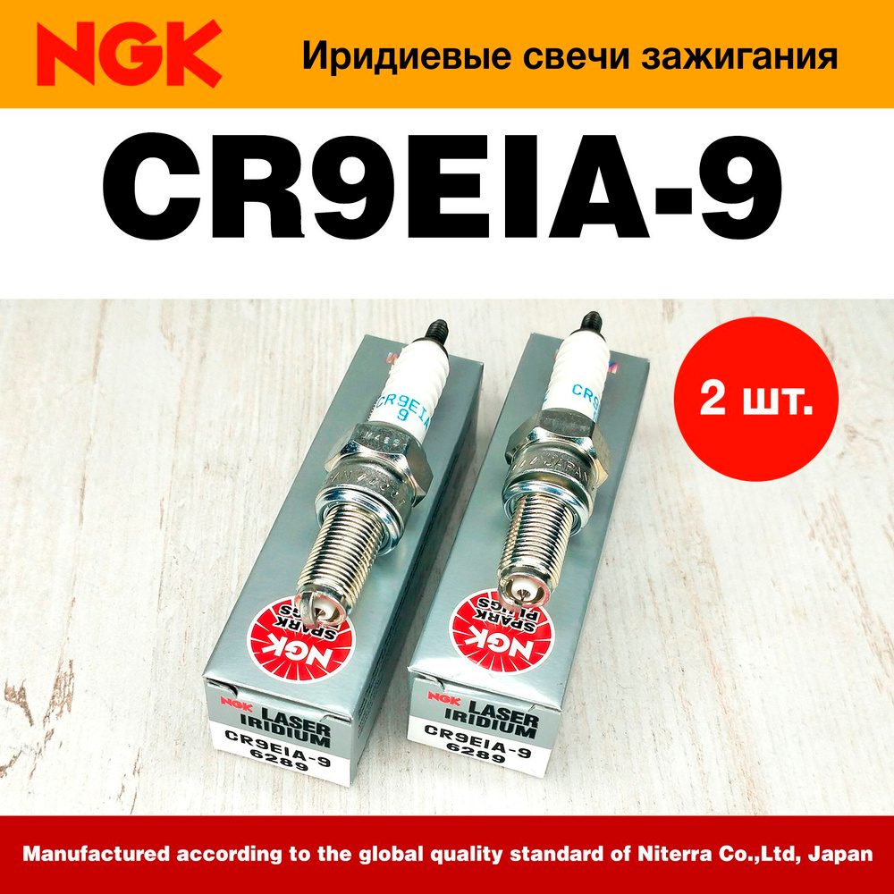 24 Свеча зажигания NGK CR9EIA-9 (6289), Иридиевая, 2 шт купить на