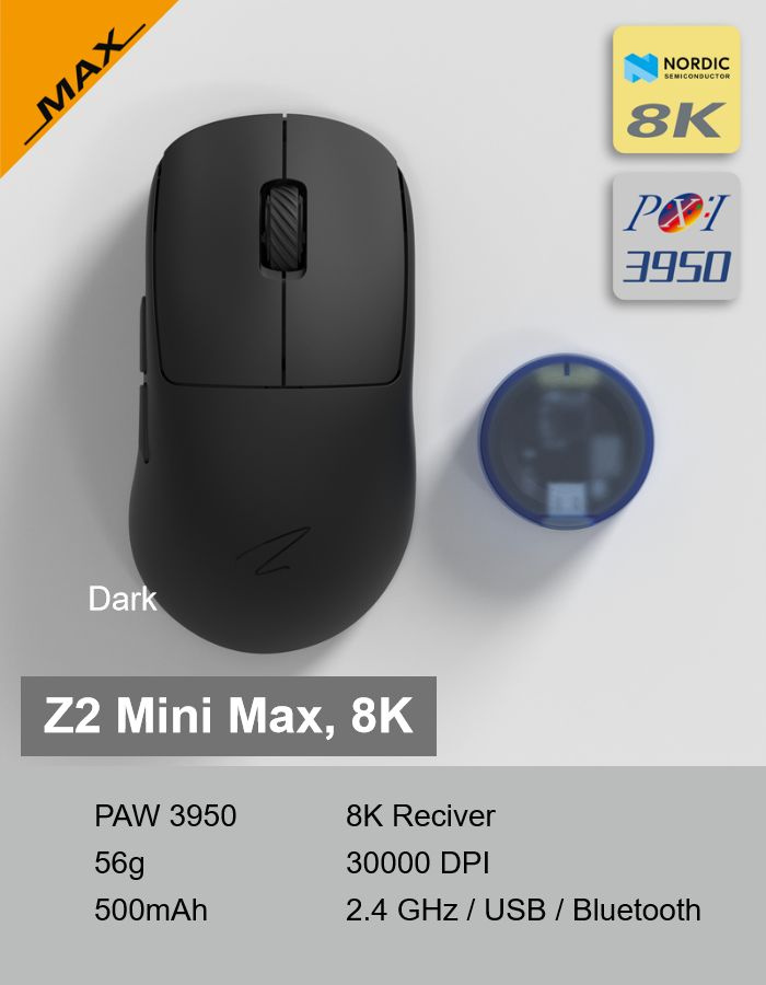 Игровая мышь беспроводная ZAOPIN беспроводная Z2 Mini MAX , черный