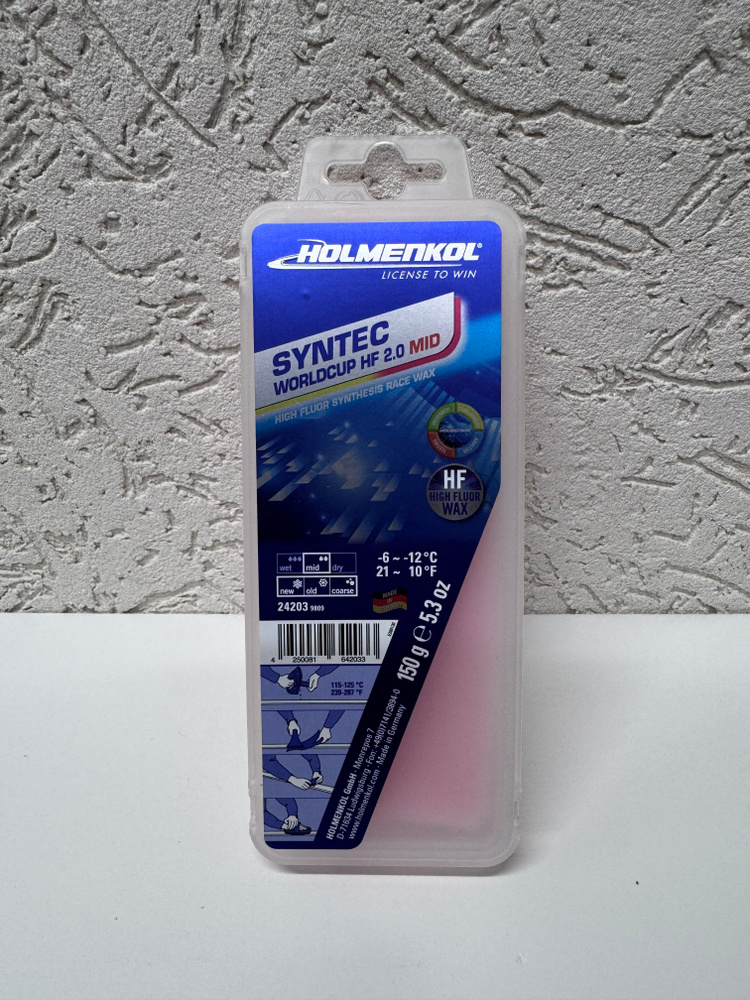 Holmenkol Syntec WorldCup HF 2.0 MID – Skiwachs 150g, Für Mittlere
