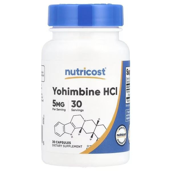 Nutricost Yohimbine HCI, йохимбин, 5 мг, 30 капсул из США, доставка почтой #1