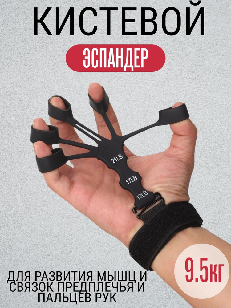 Эспандер для пальцев, тренажер для рук и пальцев от 6 до 9.5 кг #1