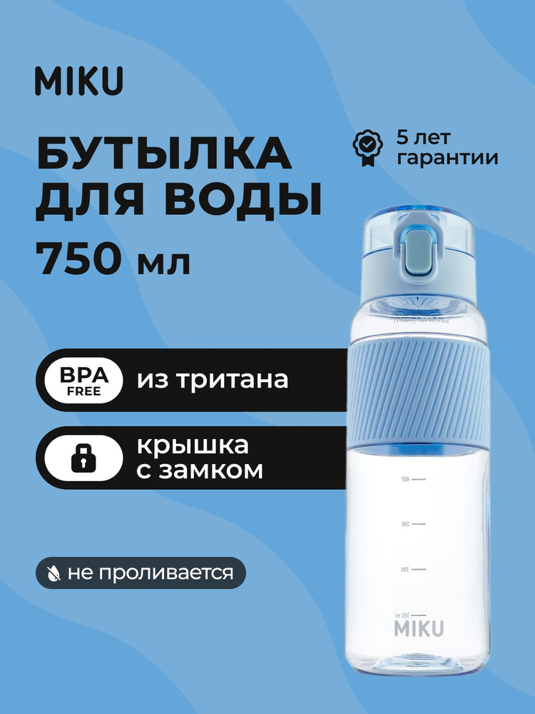 Тритановая бутылка для воды MIKU 750 мл #1