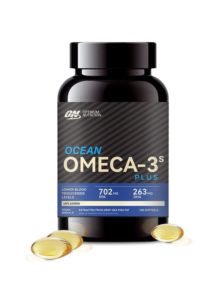 ОМЕГА-3 Optimum Nutrition , 180 капсул (Премиальный рыбий жир 1000 мг ...