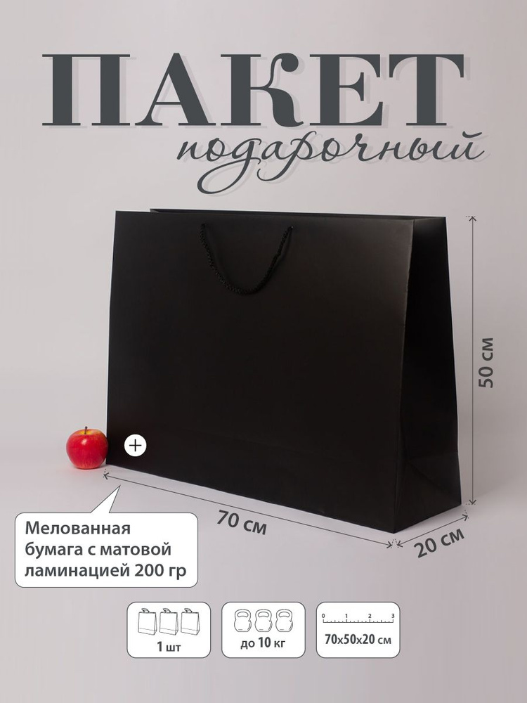 Пакет подарочный Премиум, 70х50х20 #1