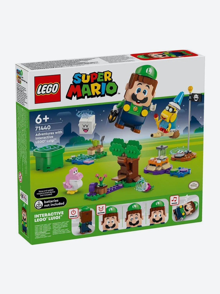 Конструктор LEGO Super Mario "Приключения с интерактивным Луиджи", 210 деталей, возраст от 6+, 71440 #1