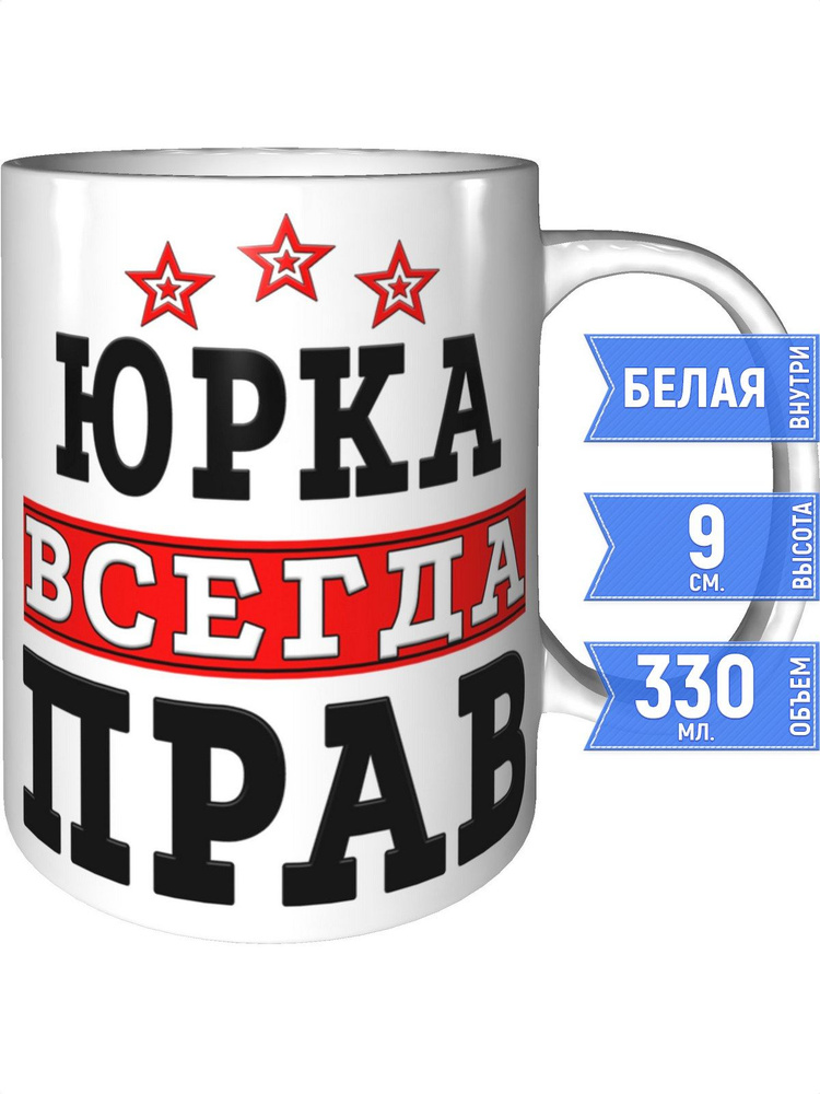 Кружка Юрка всегда прав - стандартная #1