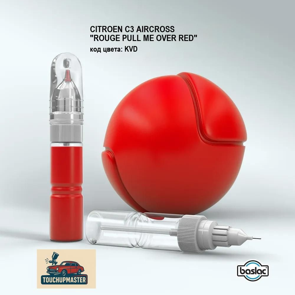 Набор-подкраска TouchUpMaster для CITROEN C3 AIRCROSS "ROUGE PULL ME OVER RED", код цвета: KVD, штрих-корректор #1