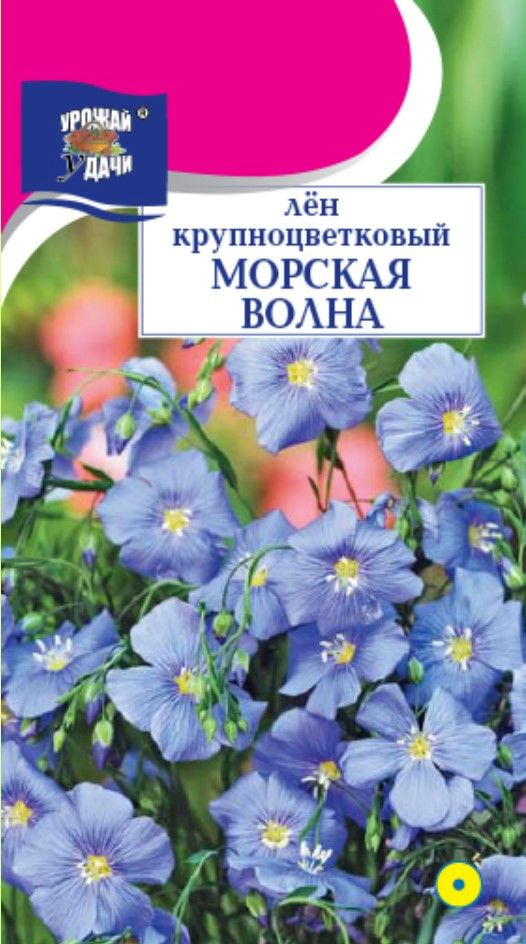 Лён крупноцветковый МОРСКАЯ ВОЛНА голубой для мавританского газона (Семена Урожай Удачи 0,2 г семян в #1
