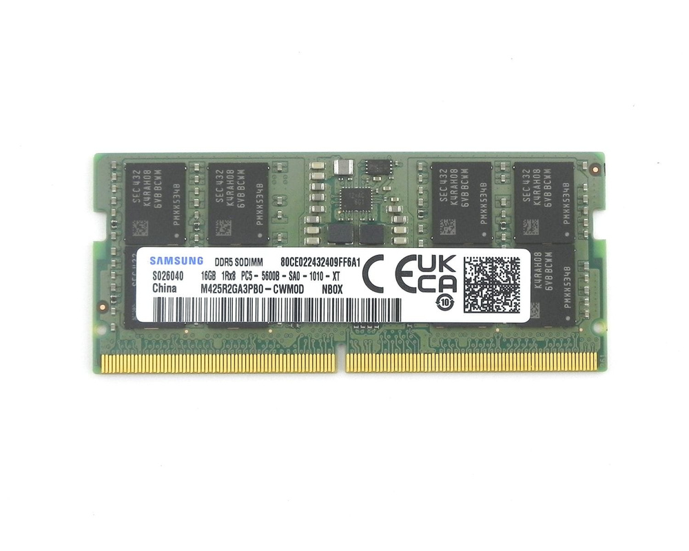 Samsung DDR5-5600 SO-DIMM 16GB(8GB×2) Модуль оперативной памяти Samsung 16 ГБ DDR5 PC44800 5600 MHz CL