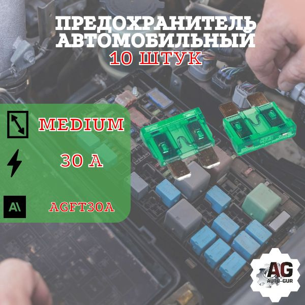 Предохранитель флажковый стандарт 30 А с/о 10 шт (ЛЭТЗ) (заказ 5 дней)