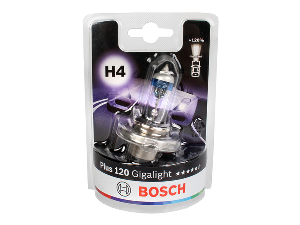 BOSCH Лампа накаливания GIGALIGHT PLUS 120 H4 (блистер 1шт) 12V 60/55W