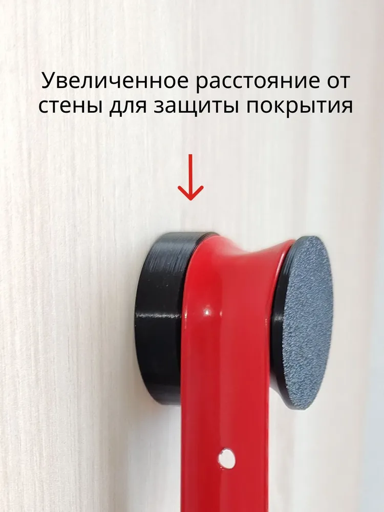 Вешалка для обувной ложки "Минимал" (держатель обувного рожка) - крепление на саморез или двухсторонний скотч, вариант, фото 5