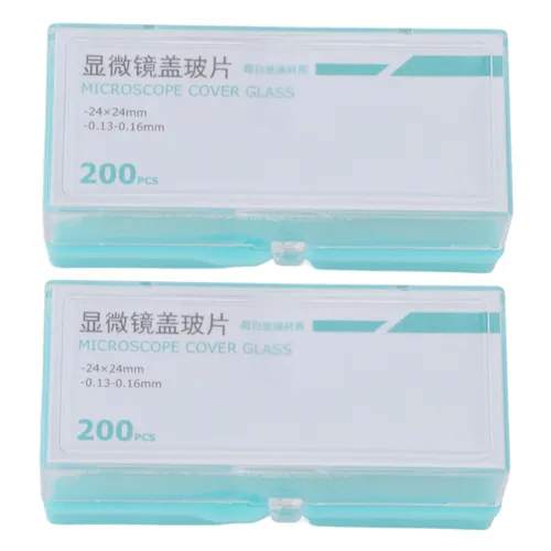 Стеклянные покровные стекла для микроскопа 24x24 мм, 400 шт стандартные квадратные предметные стекла