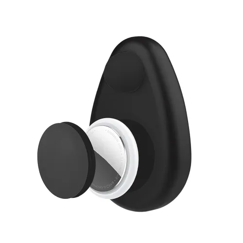 Детский силиконовый водонепроницаемый держатель для скрытого GPS-навигатора Airtag, черный, водонепр