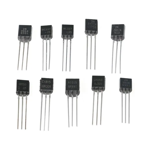 Набор транзисторов TO-92 200 шт 10 типов BC337 BC327 2N2222 2N2907 2N3904 2N3906 S8050 S8550 A1015 C