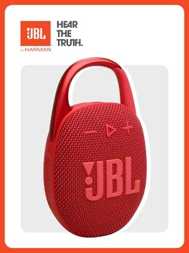 Колонка беспроводная портативная Clip 5, с Bluetooth, красный