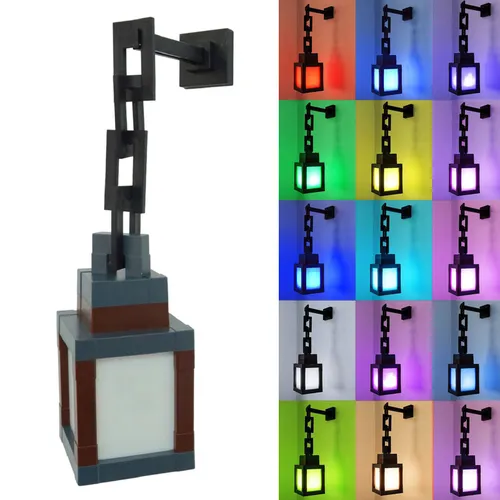 Настольная лампа Майнкрафт, 16 цветов, с цепочкой KA