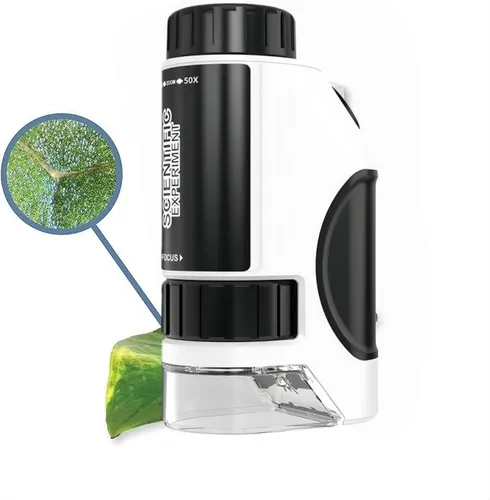 50x-300x Точный светодиодный освещенный карманный микроскоп