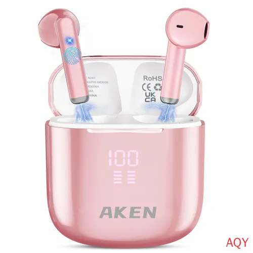 Наушники беспроводные с микрофоном, Bluetooth, USB Type-C, золотой, белый